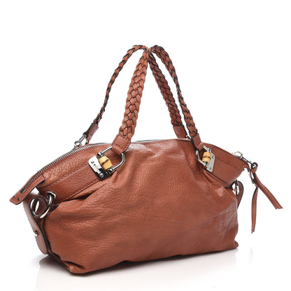 Gucci Calfskin Medium Bamboo Bar Shoulder Bag Light Brown 3 of 10