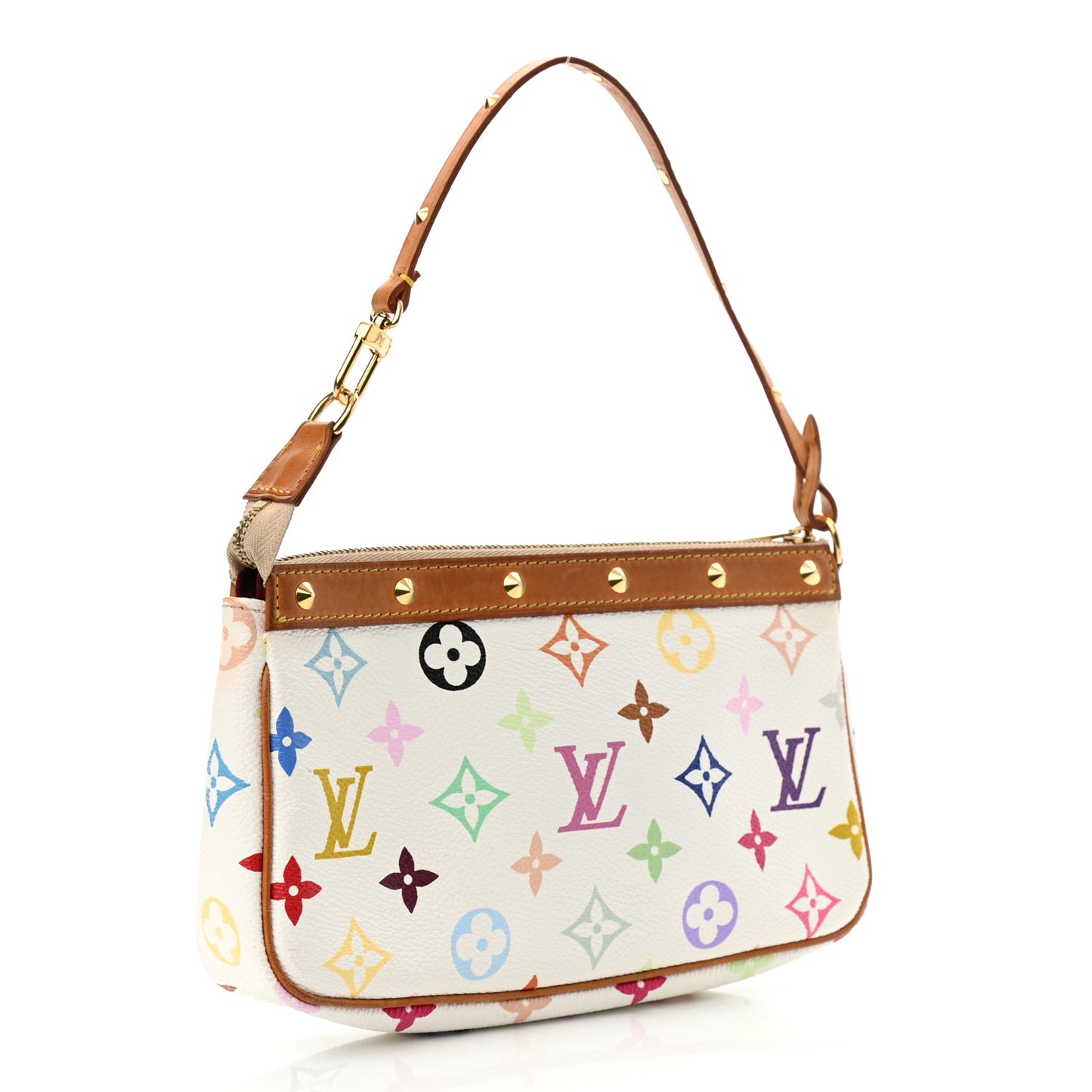 Monogram Multicolor Pochette Accessories White
