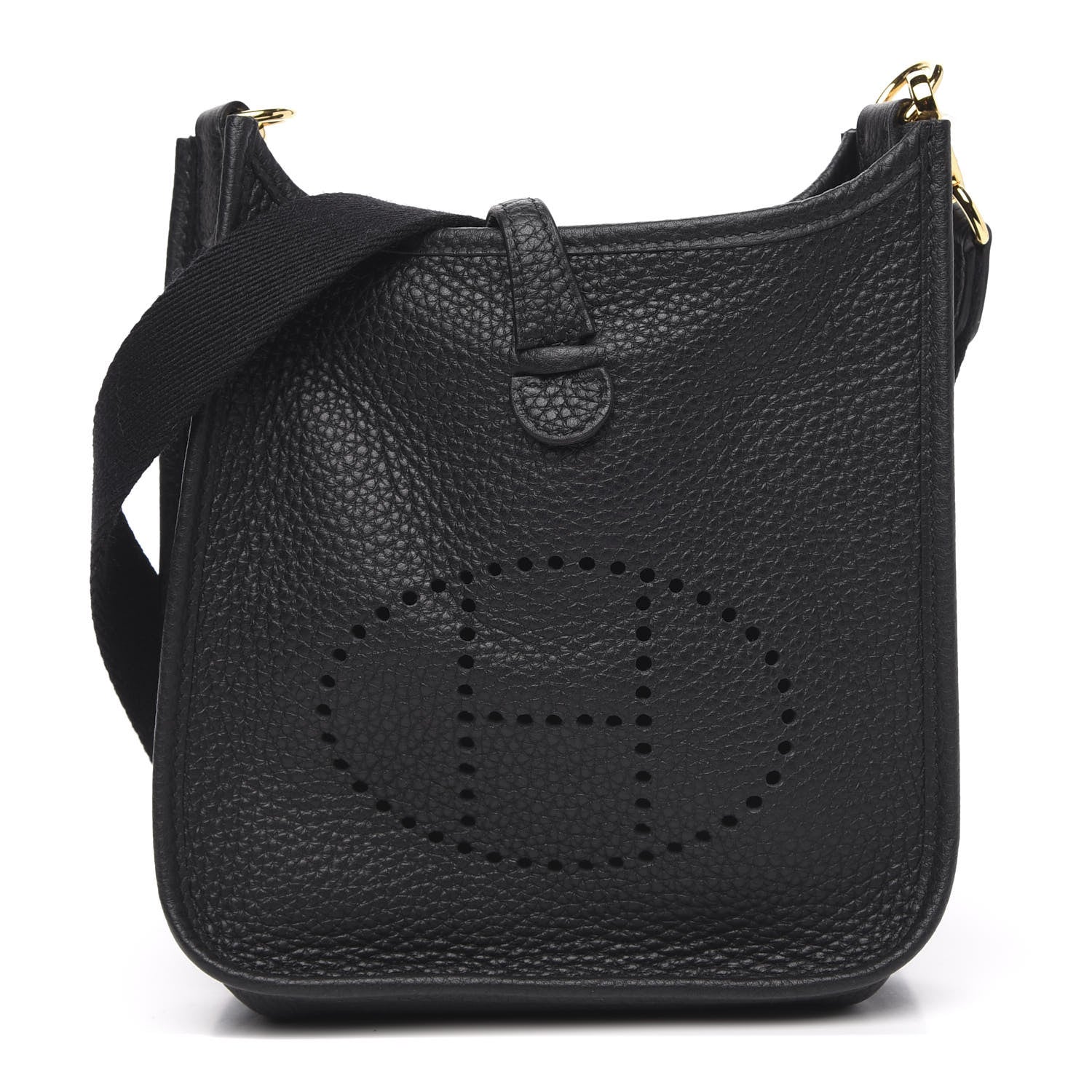 Hermes Taurillon Clemence Evelyne TPM Black 1 of 8