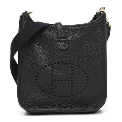 Hermes Taurillon Clemence Evelyne TPM Black 1 of 8