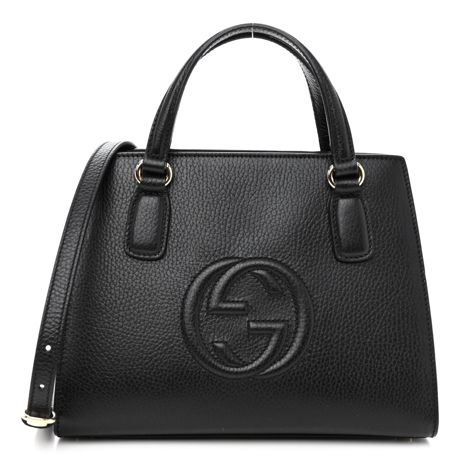 Gucci Dollar Calfskin Medium Soho Top Handle Satchel Black 1 of 10