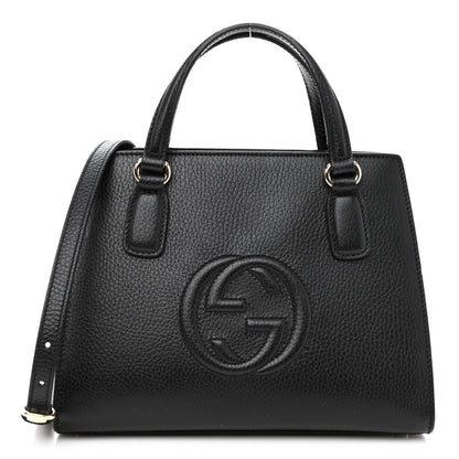Gucci Dollar Calfskin Medium Soho Top Handle Satchel Black 1 of 10
