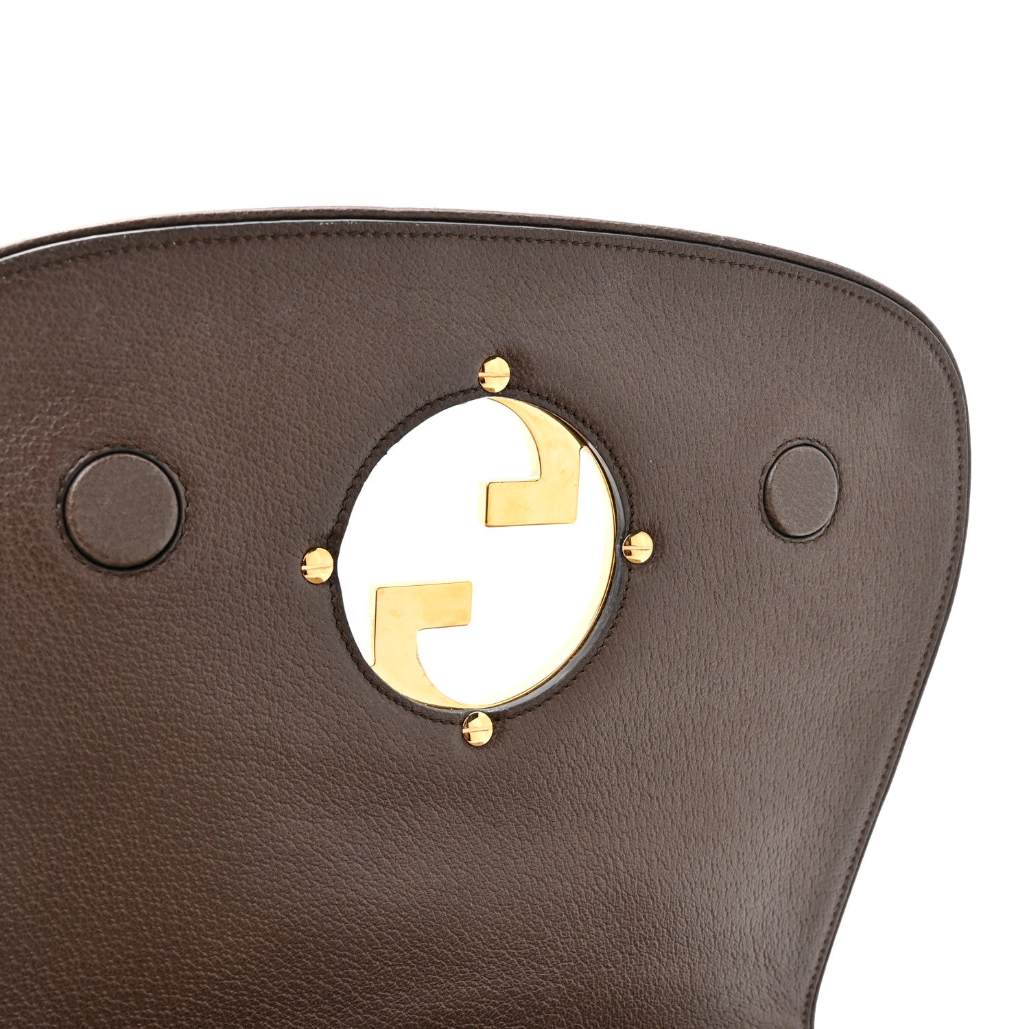 Gucci GG Supreme Monogram Textured Dollar Calfskin Web Medium Blondie Top Handle Shoulder Flap Bag Beige Ebony New Acero 12 of 13