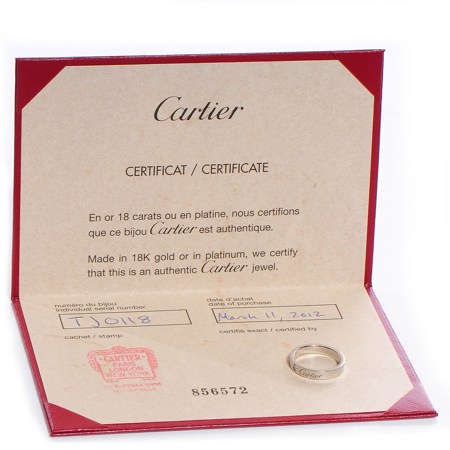 Platinum Diamond 3mm C De Wedding Band Ring 46 3.75