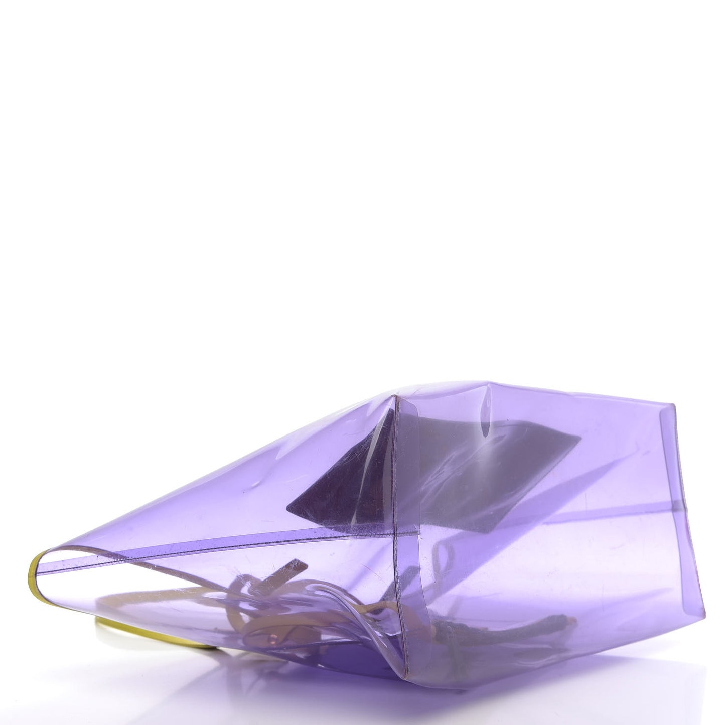 Vinyl Calfskin 90s Logo Tote Purple Yellow
