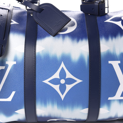 Louis Vuitton Monogram Escale Keepall Bandouliere 50 Blue 7 of 10
