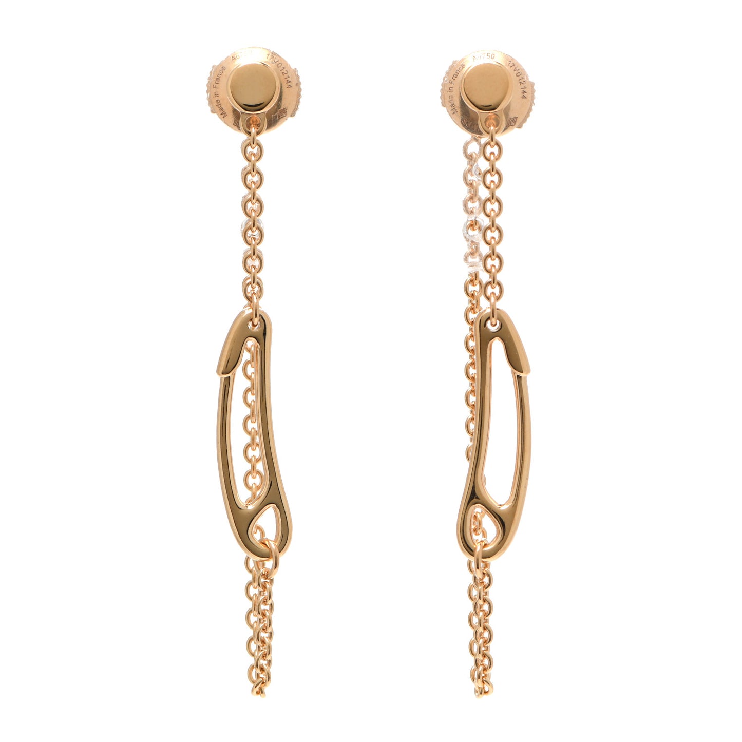 18K Rose Gold TPM Chaine D'Ancre Punk Earrings