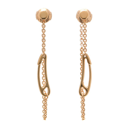 Hermes 18K Rose Gold TPM Chaine D'Ancre Punk Earrings 1 of 5
