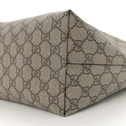 Gucci GG Supreme Monogram Textured Dollar Calfskin Web Medium Ophidia Shopping Tote Beige Ebony Mystic White 10 of 11