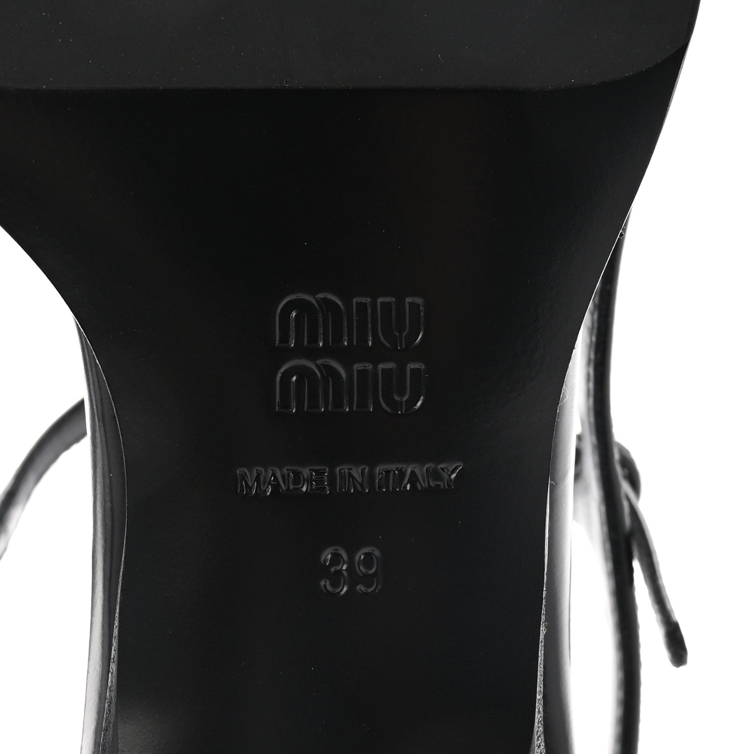 Miu Miu Calfskin Brogue Slingback Pumps 39 Black 7 of 9
