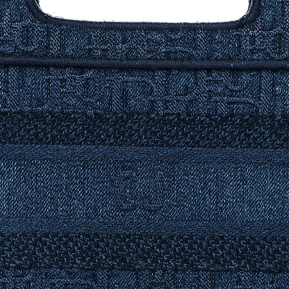 Christian Dior Oblique Denim Mini Book Tote Blue 7 of 10