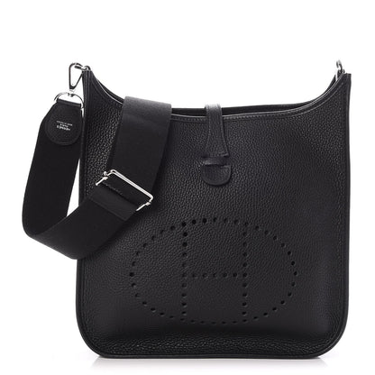 Hermes Taurillon Clemence Evelyne III PM Black 1 of 8