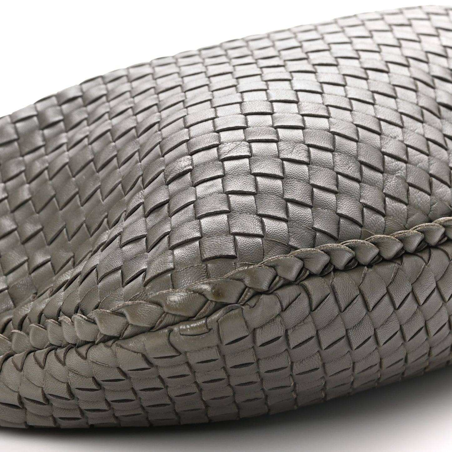 Nappa Intrecciato Large Veneta Hobo Grey