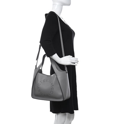 Stella McCartney Eco Alter Nappa East West Perforated Tote Grey 2 of 14