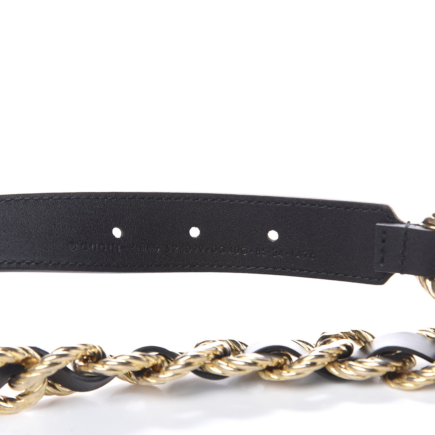 Gucci Calfskin Torchon Double G Chain 25mm Belt 85 34 Black 4 of 4