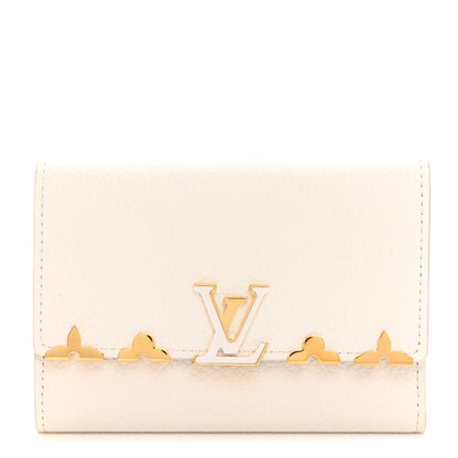 Louis Vuitton Taurillon Capucines Compact Wallet White 1 of 7