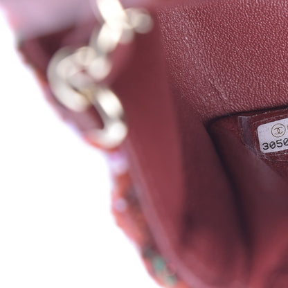 Chanel Tweed Quilted Mini Rectangular Flap Red Purple Green 7 of 11