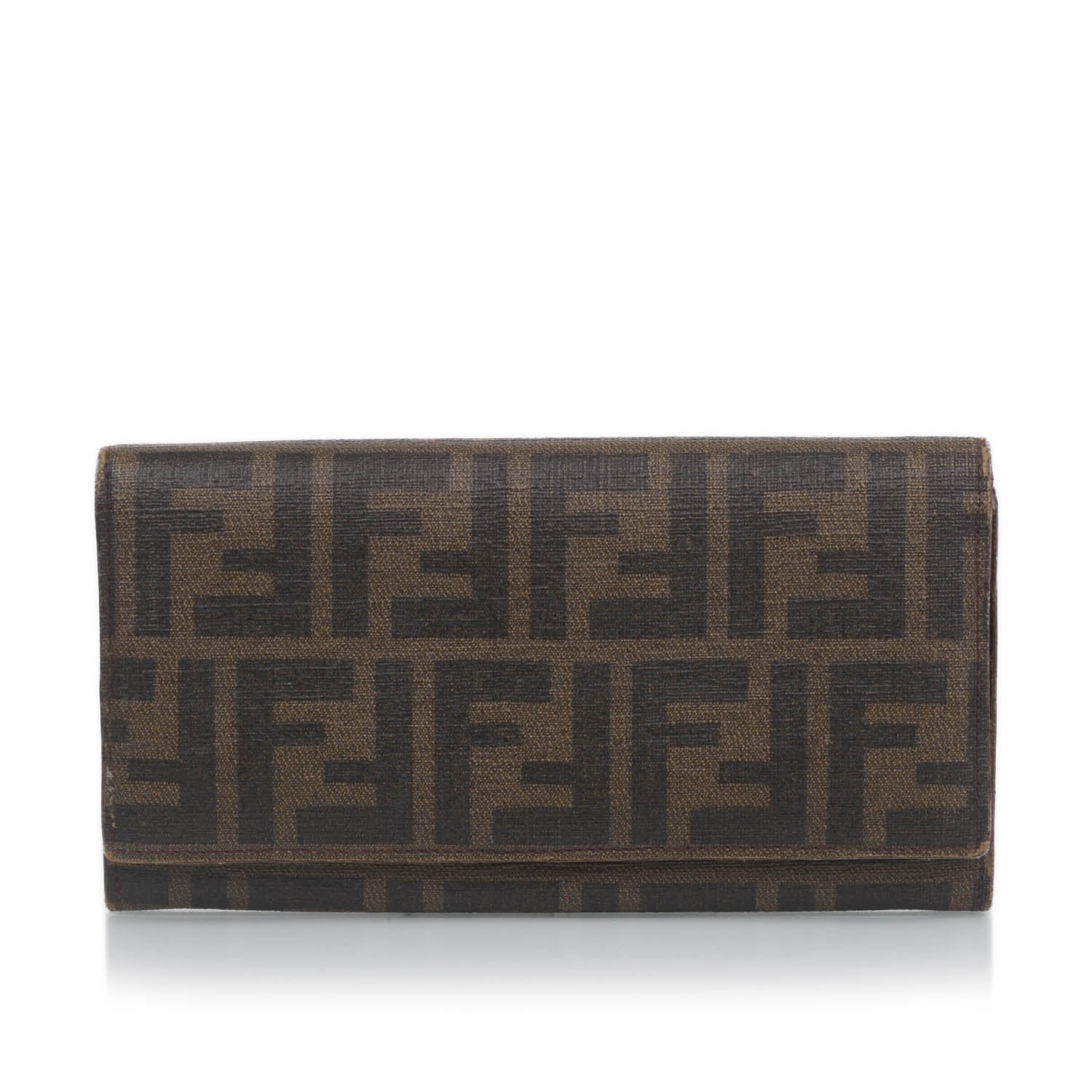Fendi Zucca Spalmati Continental Wallet Tobacco 1 of 9