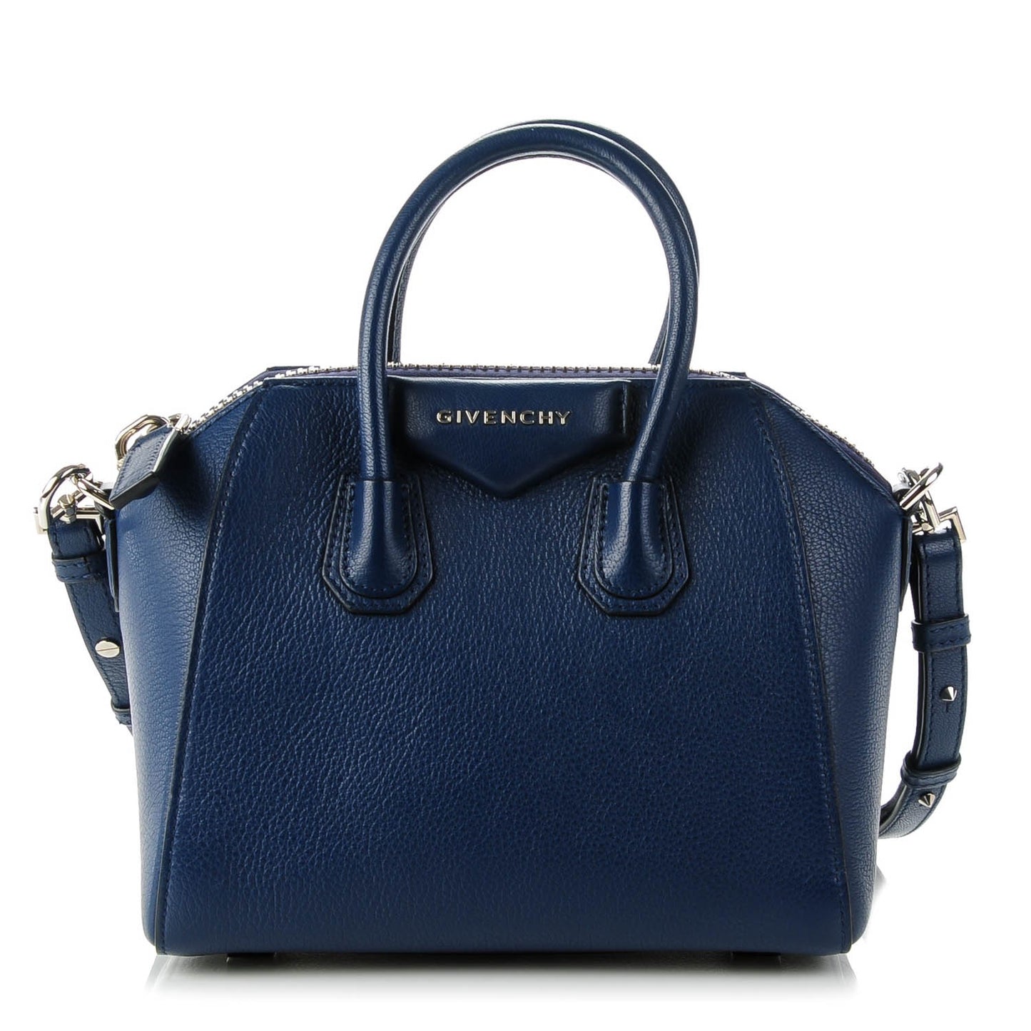 Sugar Goatskin Mini Antigona Navy