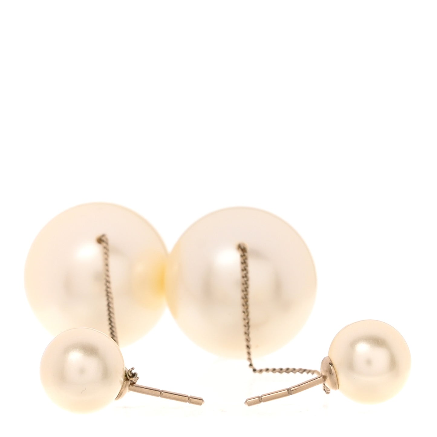 Pearl CC Drop Earrings Gold