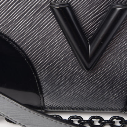 Louis Vuitton Epi Patent Twist Shoulder Bag MM Anthracite Nacre 8 of 16