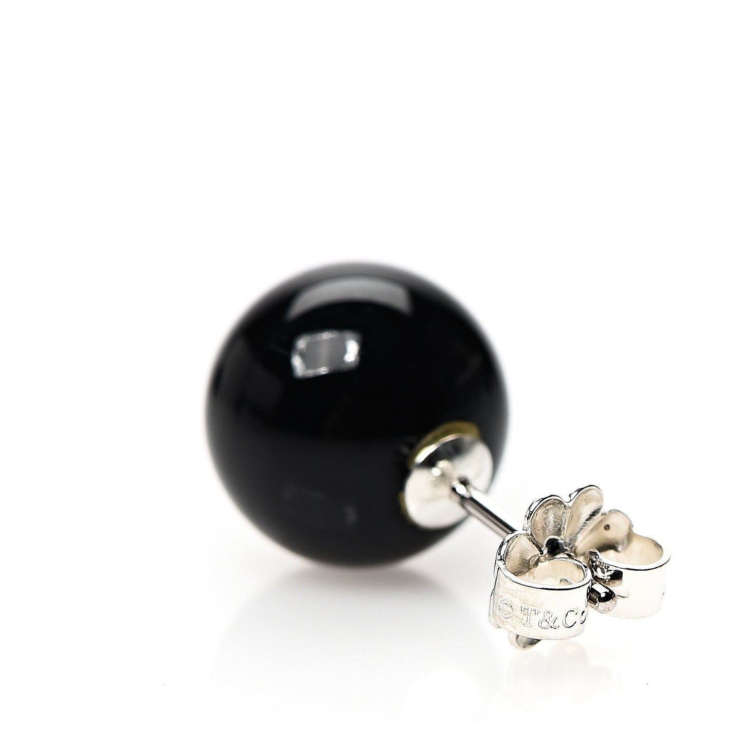 Sterling Silver Black Onyx 10mm Ziegfeld Earrings