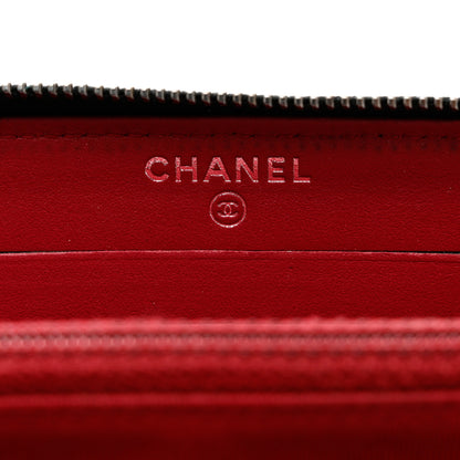 Chanel Aged Calfskin Quilted Small Gabrielle Zip Around Wallet Black 7 of 10