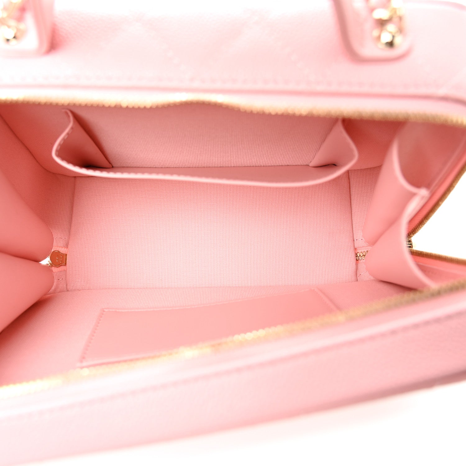 Chanel Caviar Quilted Top Handle Vanity With Chain Light Pink 5 of 10