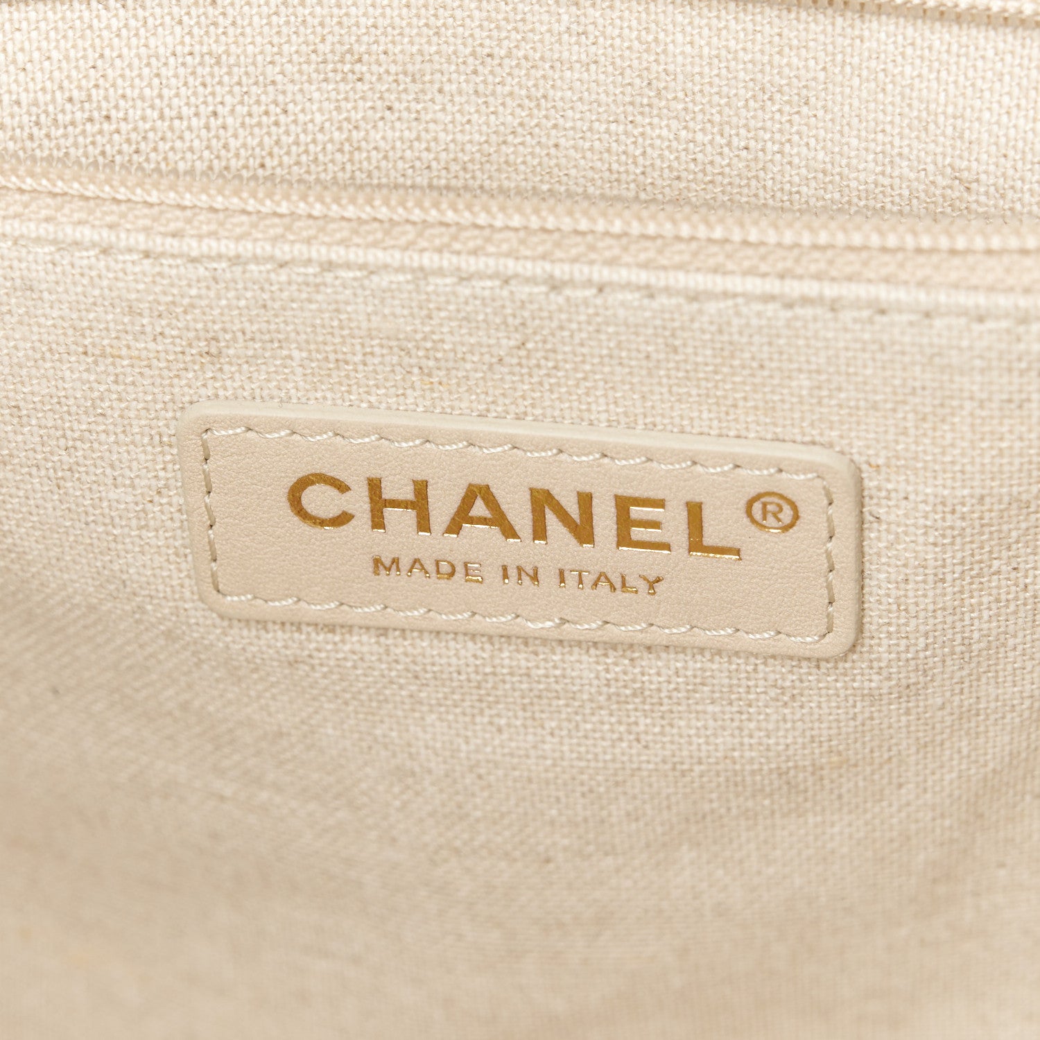 Chanel Mixed Fibers Calfskin Small Deauville Tote Beige White 8 of 13