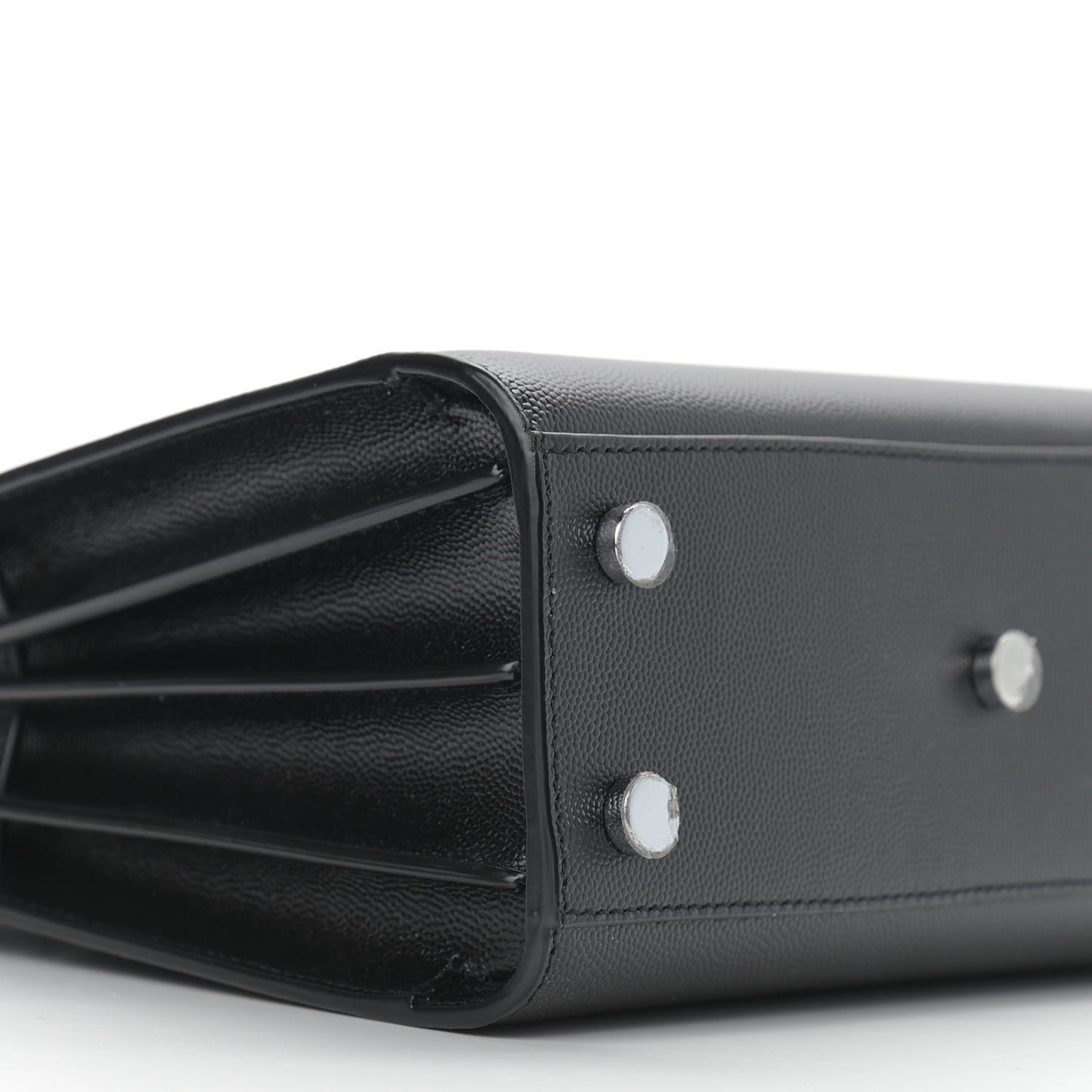 Grained Calfskin Nano Sac De Jour Black