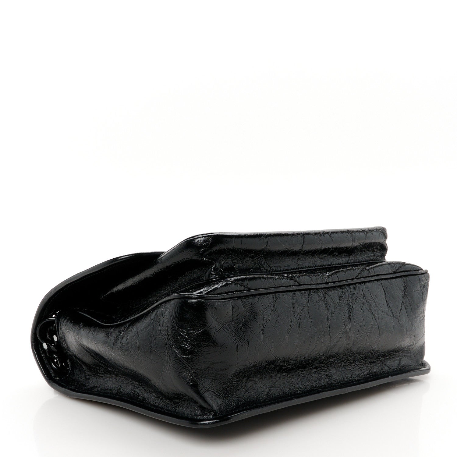 Saint Laurent Crinkled Calfskin Matelasse Monogram Medium Niki Chain Satchel Black 4 of 10