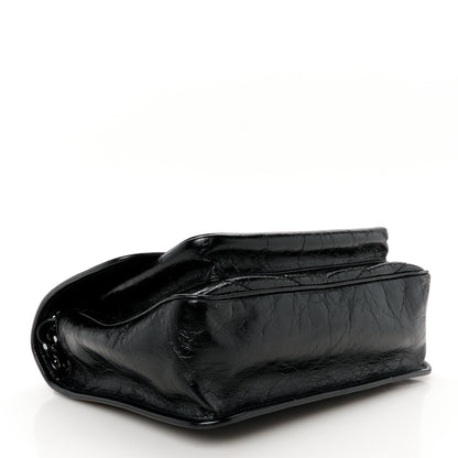 Saint Laurent Crinkled Calfskin Matelasse Monogram Medium Niki Chain Satchel Black 4 of 10