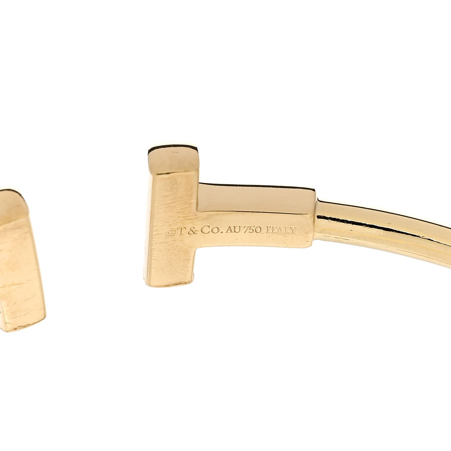 Tiffany 18K Yellow Gold T Wire Bracelet 3 of 3