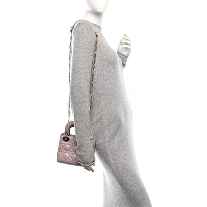 Christian Dior Lambskin Cannage Mini Lady Dior Rose Clair 2 of 11