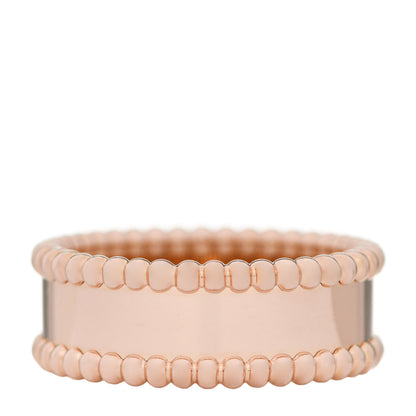 Van Cleef & Arpels 18K Rose Gold Perlee Signature Ring 58 8.25 3 of 5