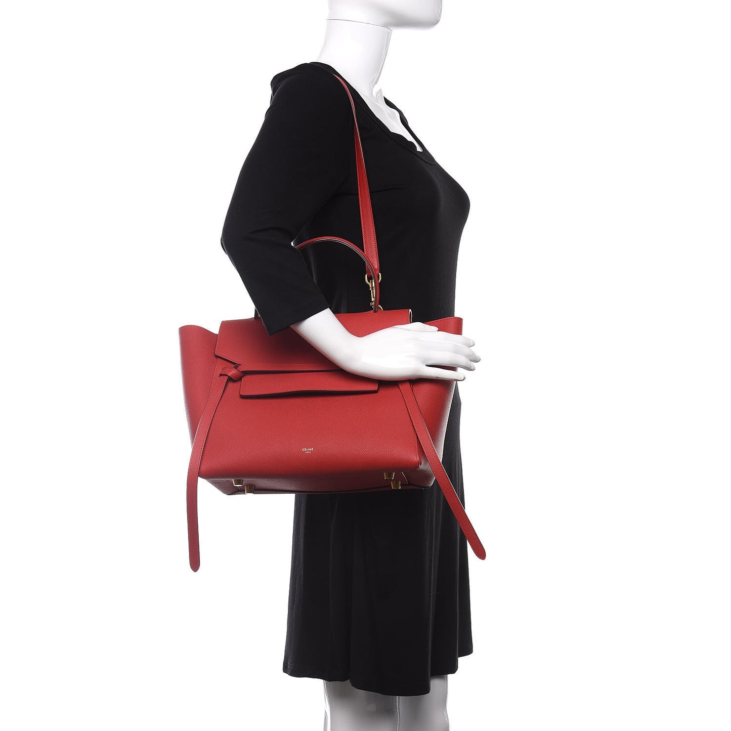 Grained Calfskin Mini Belt Bag Coquelicot