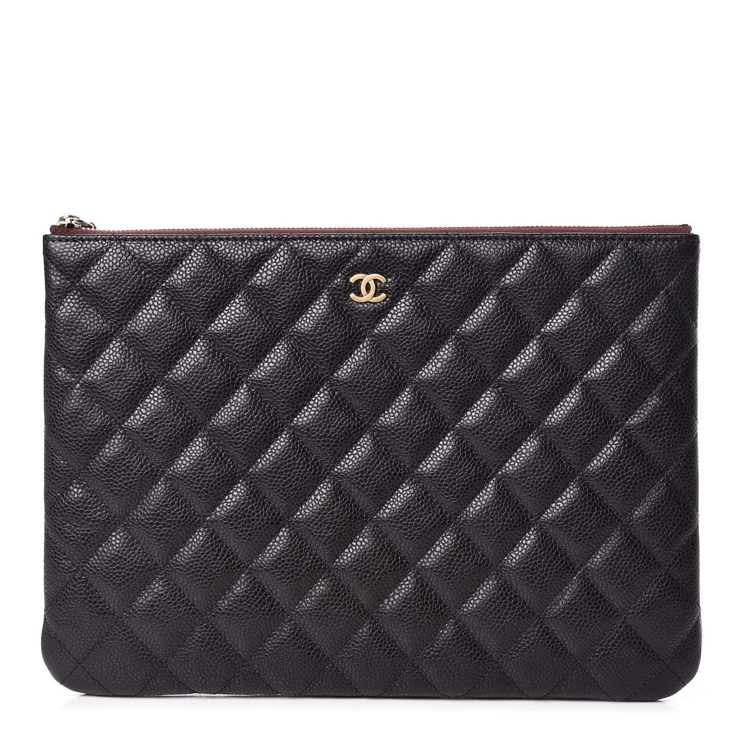 Caviar Quilted Medium Cosmetic Case Black