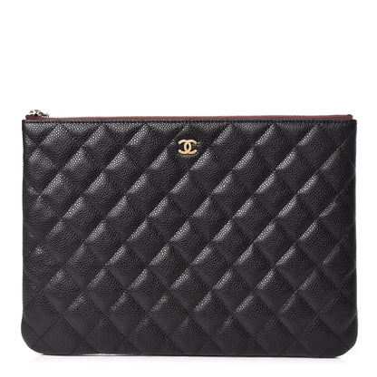 Chanel Caviar Quilted Medium Cosmetic Case Black 1 of 11