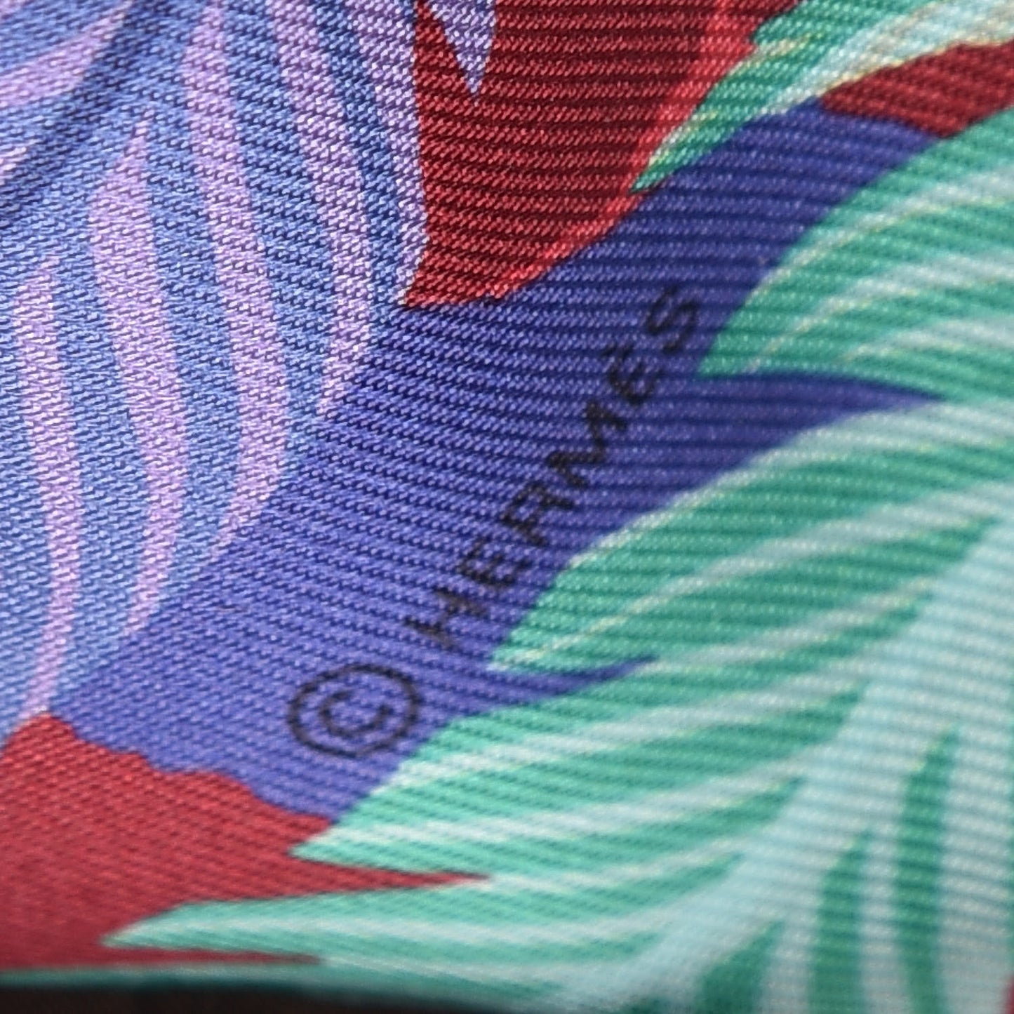 Silk Jaguar Quetzal Twilly Bordeaux Vert Bleu