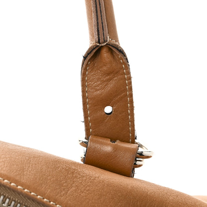 Prada Soft Calf Top Handle Satchel Brown 12 of 14
