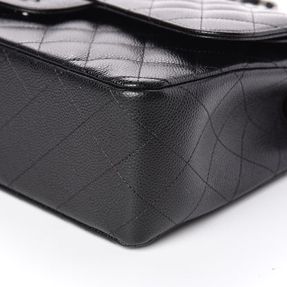 Chanel Caviar Quilted Jumbo Double Flap Black 9 of 11