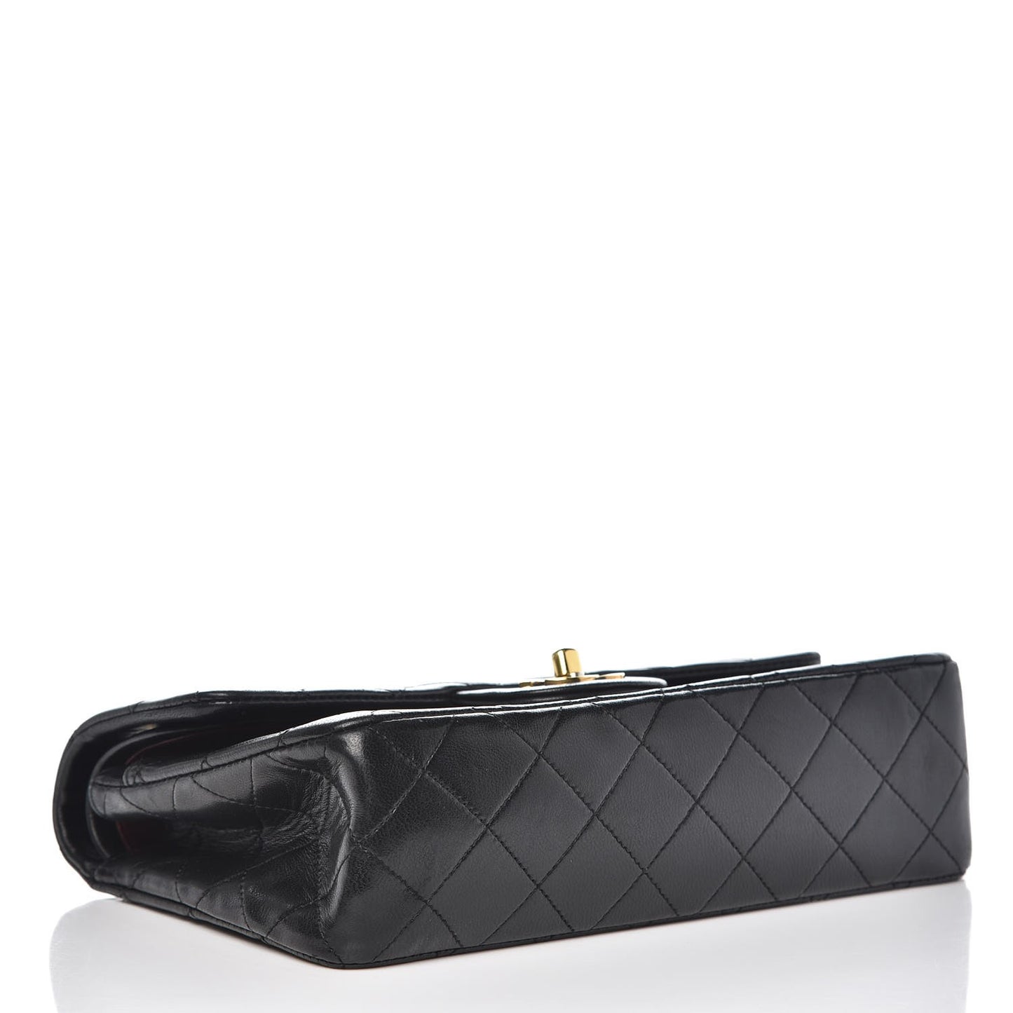 Lambskin Quilted Small Double Flap Black