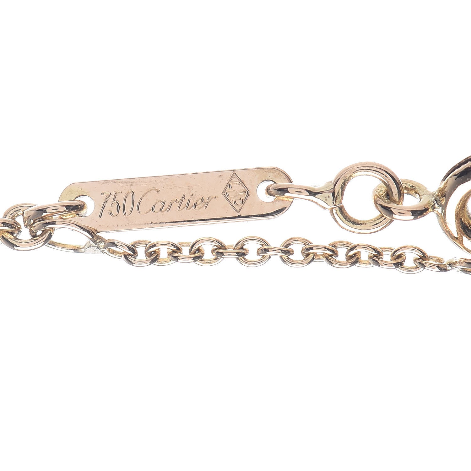 Cartier 18K Pink Yellow White Gold Trinity Pendant Necklace 6 of 8