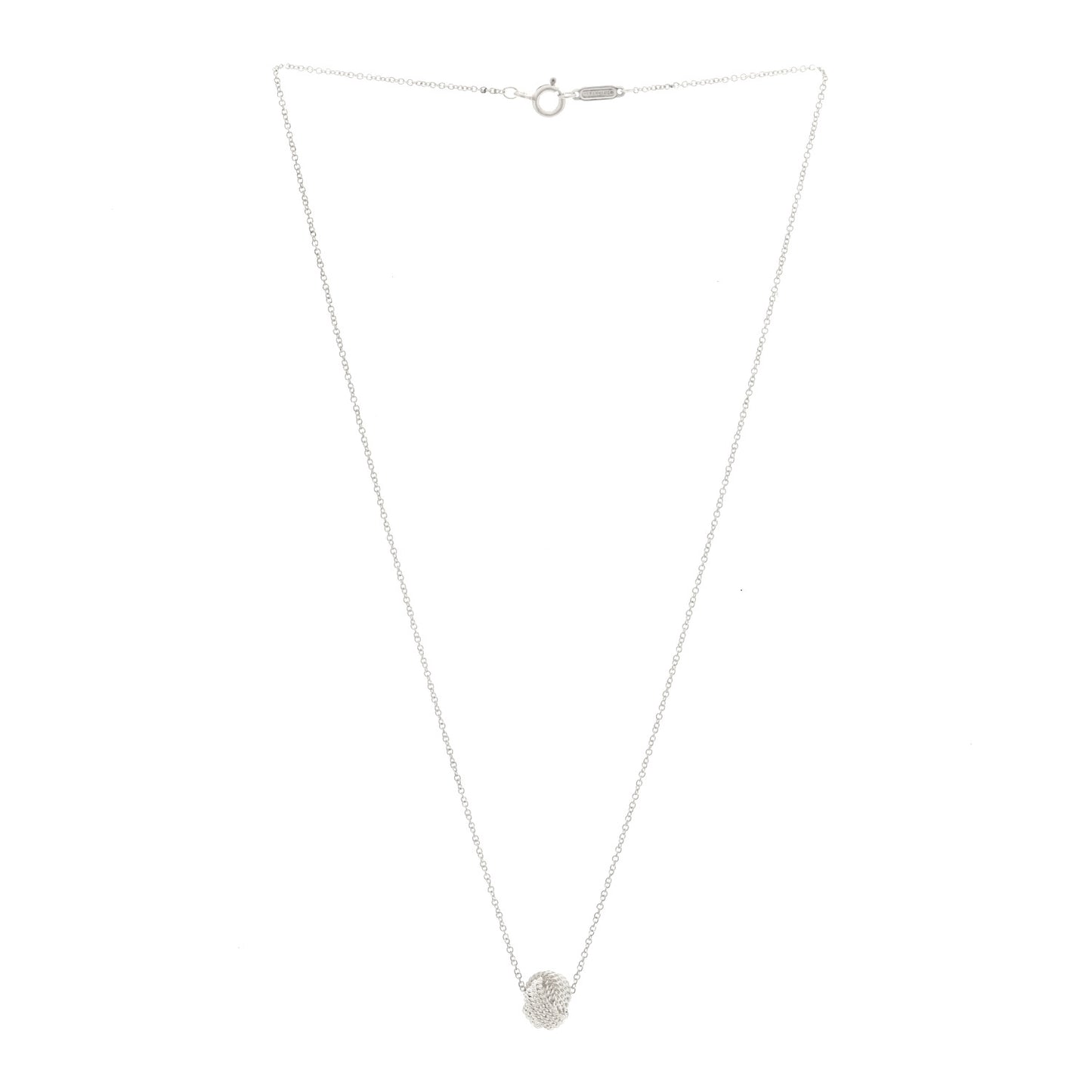 Sterling Silver Twist Knot Pendant Necklace