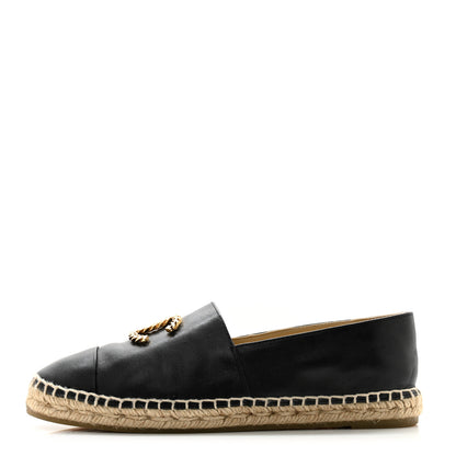 Chanel Calfskin Chain CC Espadrilles 38 Black 1 of 11