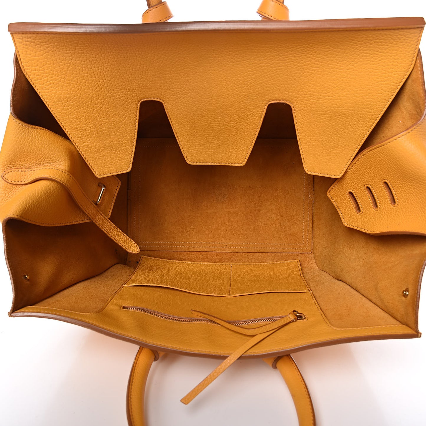 Crisped Calfskin Small Tie Knot Tote Saffron