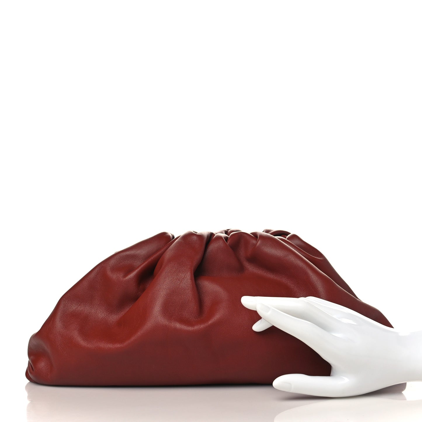 Smooth Butter Calf The Pouch Oversized Clutch Rust