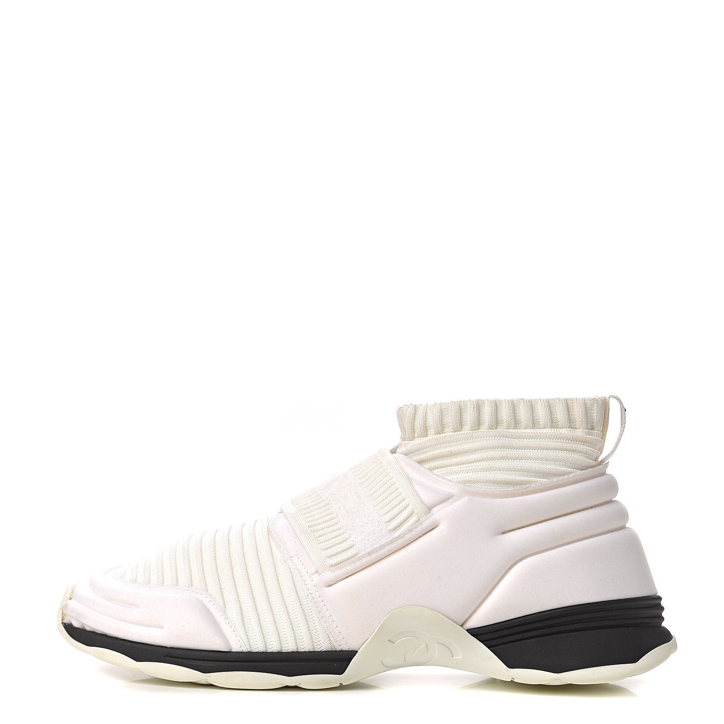 Stretch Fabric CC Sneakers 39 White