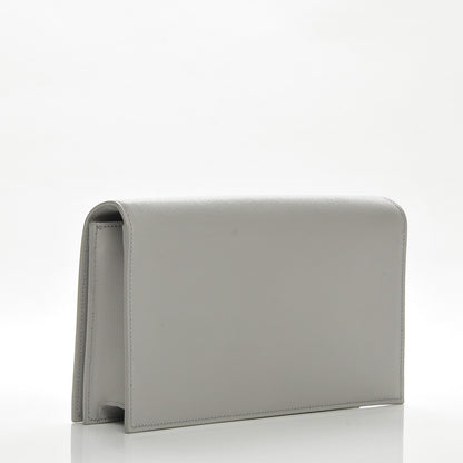 Saint Laurent Grain De Poudre Classic Monogram Kate Clutch Souris 3 of 7