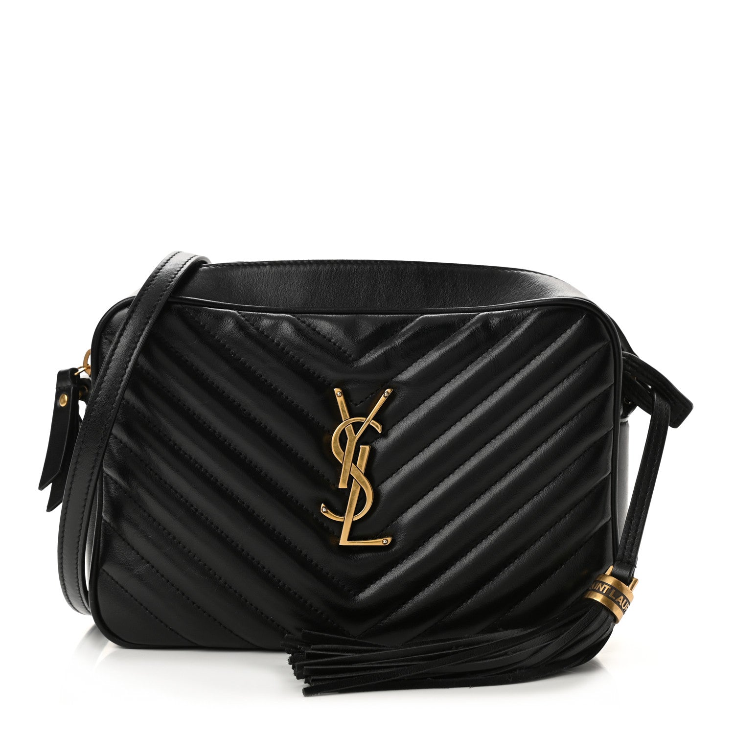 Saint Laurent Calfskin Matelasse Monogram Lou Camera Bag Black 1 of 10